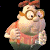 Pixelated cartoon character with glasses and a red hat on left, green text "Original Icons .com" on right against dark background.