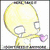 Animated yellow cartoon character with large eyes holds pink heart, two dinosaurs embrace under pink heart with 'Talor' text below.