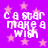 Pixelated purple background with pink stars and white text reading 'cast a star make a wish' in four identical quadrants.
