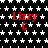 Red text 'Lizzy' with a small red symbol appears repeatedly over a black background with white stars, with a gray rectangle in the bottom right corner.