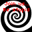 Four identical black-and-white spiral patterns arranged in a , each overlaid with red text reading "Join us... Be stupid"
