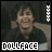 15 identical static images showing a person in a dark shirt with 'DOLLFACE' text below, each featuring vertical white pixel patterns on the right edge