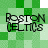 Green and white pixelated background with four identical 'BOSTON CELTICS' text blocks in black, each containing a small butterfly icon above the word 'CELTICS'