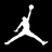 White silhouette of a basketball player mid-jump holding a ball, with a second identical silhouette to the right and a third silhouette with text below on black background.