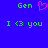 Blue background with green text 'Gen' above a pink heart symbol and below 'I <3 you', repeated side-by-side.