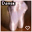 Pixelated image of a person in white ballet shoes dancing, with 'Dance' text and heart symbol.