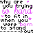 Pixelated text repeats across a , with black and pink lettering on white background; the word 'hard' appears in light purple