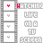 Animated icon with changing text colors and small colored symbols above each frame, displaying 'WATCHING LIFE ON A TV SCREEN' in pixelated font.