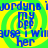Blue pixelated text on a green and yellow spiral background with repeated phrases.
