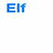 Pixelated blue text "Elf With Attitude" appears above a cartoon elf character with red-yellow hat, green jacket, yellow pants, brown shoes, and raised finger gesture.