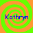 Four identical display the name 'Kathryn' in blue text over green and orange spiral backgrounds with no visible animation changes