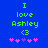 Green text reads 'I love Ashley <3' on blue background with pink and purple pixelated hearts below.