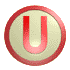 A circular red-and-white icon with a red 'U' on a light background, rotating to show a profile portrait of a person with dark hair and a cap.