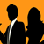 Animated contact sheet showing two silhouetted figures against orange background with