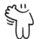 Two grayscale animated frames of a stick figure with flowing hair and raised arms, displayed side-by-side in a contact sheet layout.