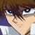 Pixelated close-up of a character with brown hair, blue eyes, and light skin wearing a white shirt over dark clothing.