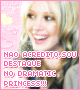 Pixelated image of a smiling person with blonde hair against pink background, text in Portuguese and English below.