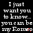 Black background with white pixelated text repeating 'I just want you to know... you can be my Romeo' across multiple , some letters have red accents