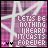 Pixelated pink and purple background with white star outline, text reading "LET'S BE NOTHING UNHEARD IT LASTS FOREVER" and changing heart count at bottom.