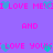 Pixelated text and cyan hearts on purple background with repeated phrases.