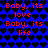 Blue background with repeating black heart shapes and red text reading "Baby, its love Baby, its life" in pixelated font.