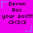 A static pixel art image with a bright pink background displaying repeated text and symbols in black, cyan, and purple.