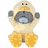 Six distinct static images of a gray teddy bear in various poses and accessories arranged in a