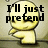 A four- shows a yellow cartoon figure with text overlays reading "I'll just pretend to hug you until you get here"