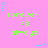 Pixelated pink background with repeating green text 'forever <3 alwaysz' and blue/purple star-shaped corner decorations.