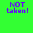 Four quadrants display 'NOT taken!' text in purple pixelated font on green, brown, red, and olive backgrounds.