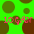 Green background with brown circles and pink text repeating 'LOGAJR' in a pattern