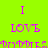 Bright green background with pink text reading 'I LOVE' and a distorted word below, partially obscured by cyan rectangles in different positions across frames.