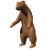 Brown bear animation showing sequential poses from standing left to right, front view turning into side views with varying arm and leg positions.