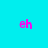 Four identical pink 'eh' text icons arranged in a on cyan background with yellow-green radial glows