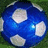 Blue soccer ball with white patches on green grass, red text on blue background reading "Wood Chips Arsenal" and "go hard.. or... Go HOME! SOCCER! We Play".