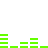 Green rectangular bars of varying heights arranged in horizontal on a white background, with some bars animating in height changes