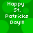 Green background with pixelated text reading 'Happy St. Patricks Day!!!' in white, arranged in four identical quadrants.
