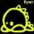 Yellow neon outline of a cartoonish creature with spikes on a black background, displaying 'RAW R!' text below.