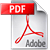 Red banner with white 'PDF' text overlays a gray document icon featuring a red Adobe symbol and partially visible 'Adobe' text.