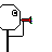 Pixelated character with white head and black outline holding red object, emitting colorful confetti while text changes from 'HAPPY NEW YEAR 2007' to partial forms.