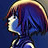 Pixelated static icon of a character with blue hair and yellow highlights against dark background, likely from Kingdom Hearts franchise.