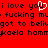 Red background with black pixelated text and a white heart symbol replacing the 'o' in 'you' on the first line.