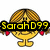 Pixelated cartoon character with blonde pigtails and red bows, yellow body, smiling face, text overlays change across frames.