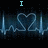Blue heart-shaped ECG lines pulse beneath text reading "I Love You" and "with of my every beat heart." on a dark background.