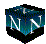 20 cube-shaped icons with blue and black color schemes, each displaying a white 'N' on one face, arranged in four of five icons