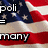 American flag background with text overlays reading 'poli', '(In Latin)', 'tics', 'many blood sucking creatures', 'POLITICS', and 'WE ARE IN AMERICA' in pixelated font.