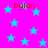 Bright pink background with scattered cyan stars and red text reading 'Dylon' in four locations.