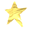 Six golden star-shaped icons with metallic texture displayed in two on gray background, varying in size and orientation