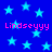 Blue background with light blue stars and pink text reading "Lindseyyy" repeated twice horizontally.