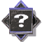 Six diamond-shaped icons with blue borders display a white question mark on a dark background, arranged in two of three
